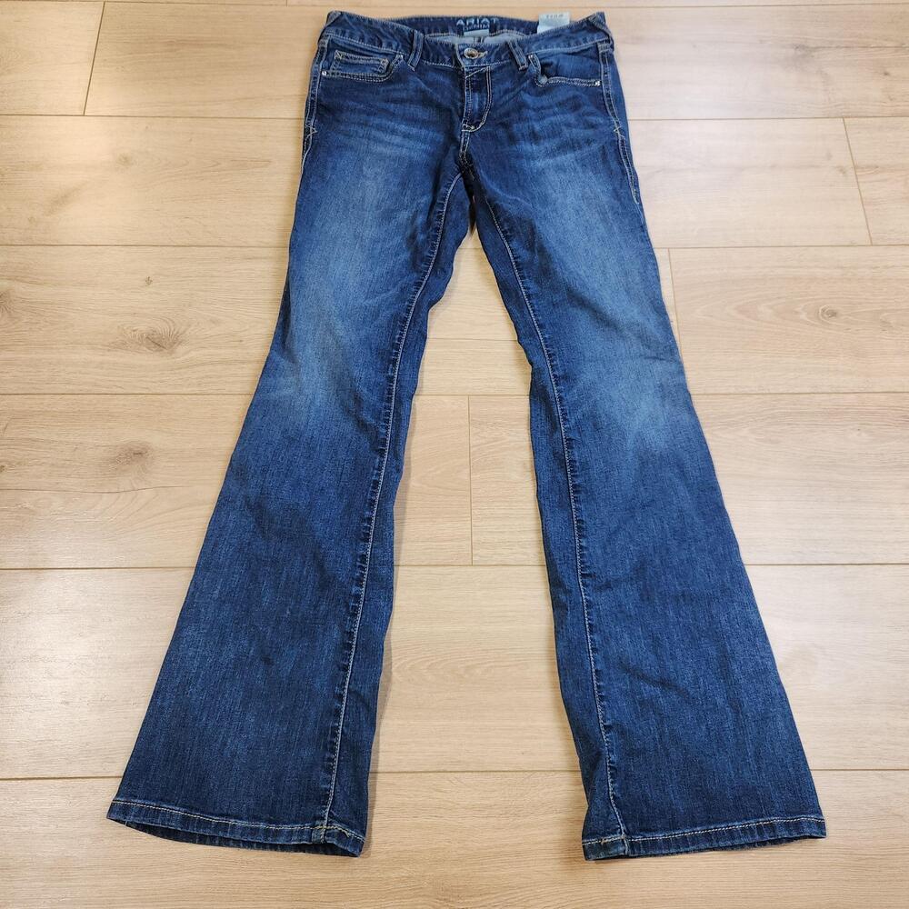 Ariat Denim Jeans Womens 28R Medium Wash Blue Mid Rise Bootcut Stretch Denim